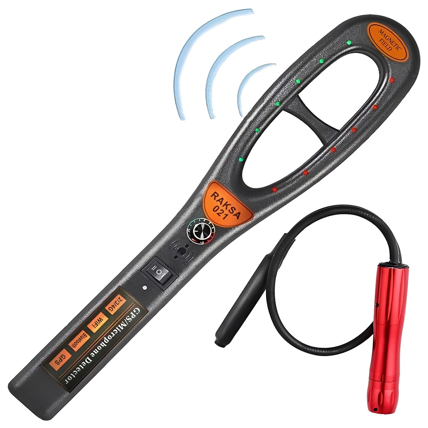 Compact RF Spy Detector with Audio, LED, and Vibe Alerts