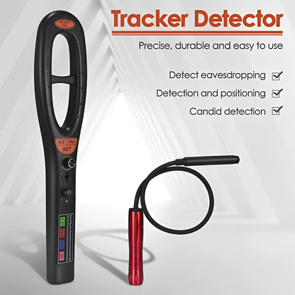 Compact RF Spy Detector with Audio, LED, and Vibe Alerts