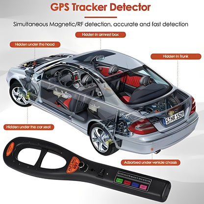 Compact RF Spy Detector with Audio, LED, and Vibe Alerts
