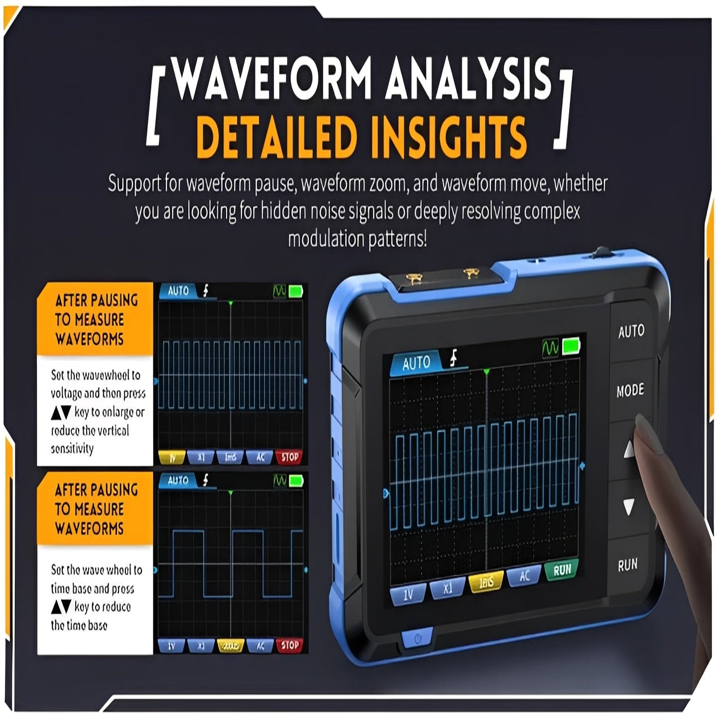 Compact Handheld Oscilloscope for Electronic Signal Analysis