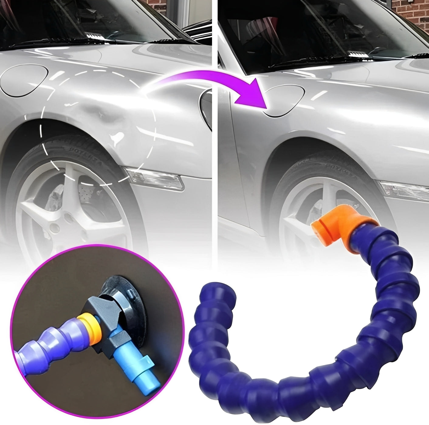 Car Body Dent Remover Kit with Manual Pump