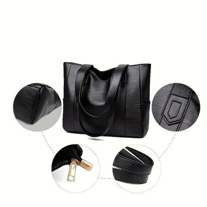 Classic Genuine Leather Tote Handbag