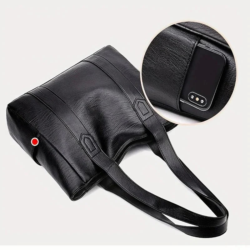 Classic Genuine Leather Tote Handbag