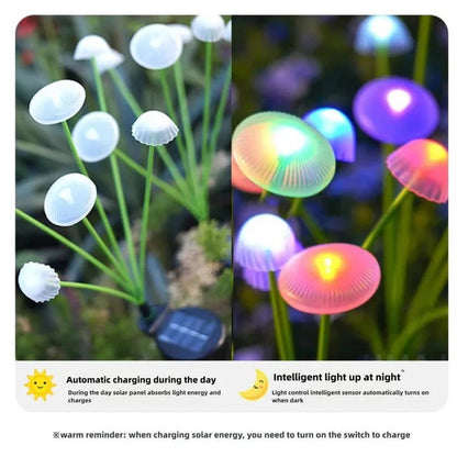 Colorful Outdoor String Jellyfish Lights with Flexible Stem