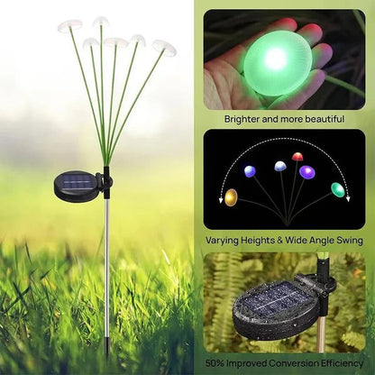 Colorful Outdoor String Jellyfish Lights with Flexible Stem