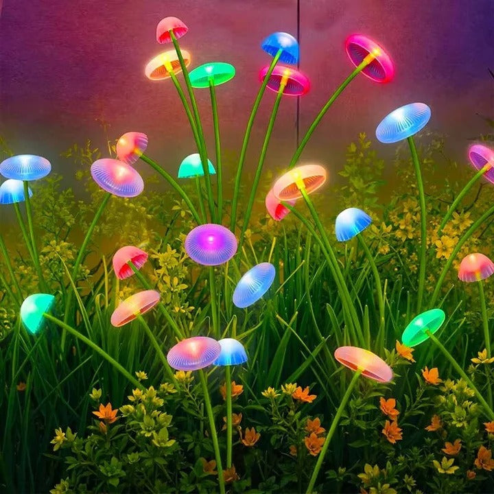 Colorful Outdoor String Jellyfish Lights with Flexible Stem