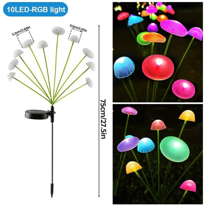 Colorful Outdoor String Jellyfish Lights with Flexible Stem