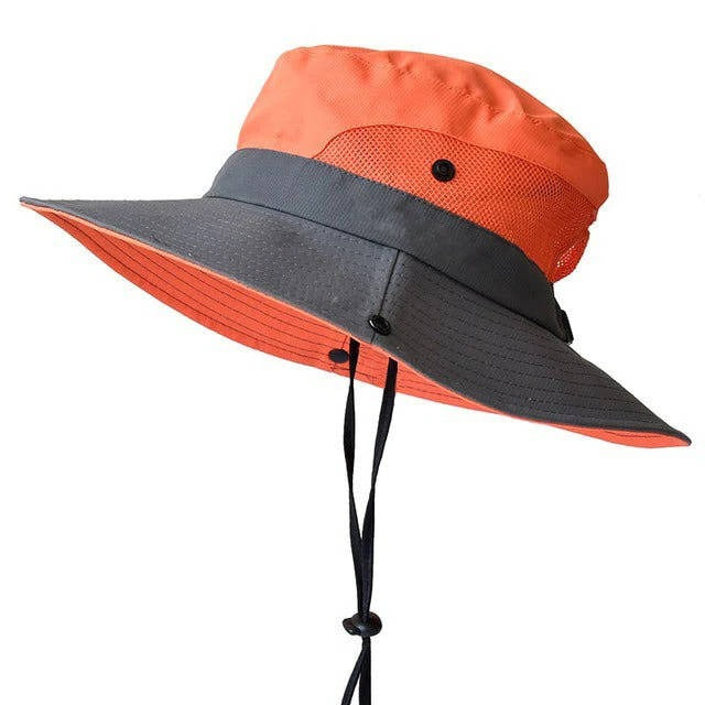 Portable Large Brim Summer Hat with Adjustable Strap