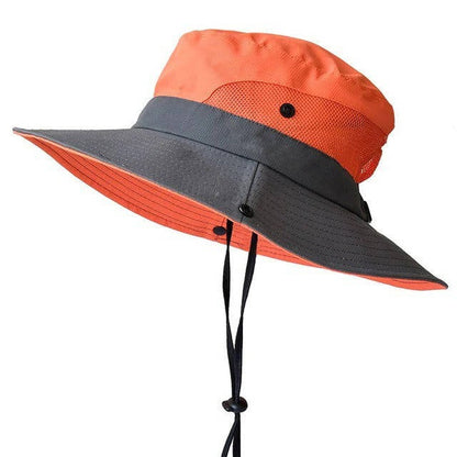 Portable Large Brim Summer Hat with Adjustable Strap