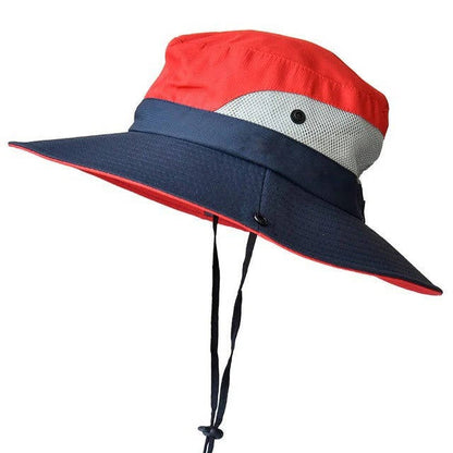 Portable Large Brim Summer Hat with Adjustable Strap