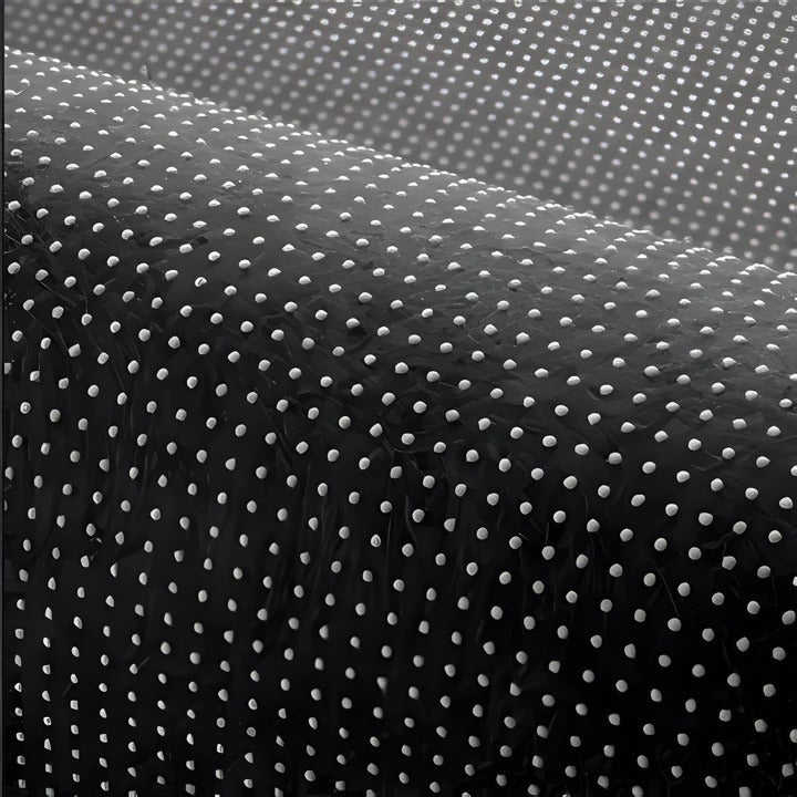 Plush Office Floor Mat with Patterned Middle Section