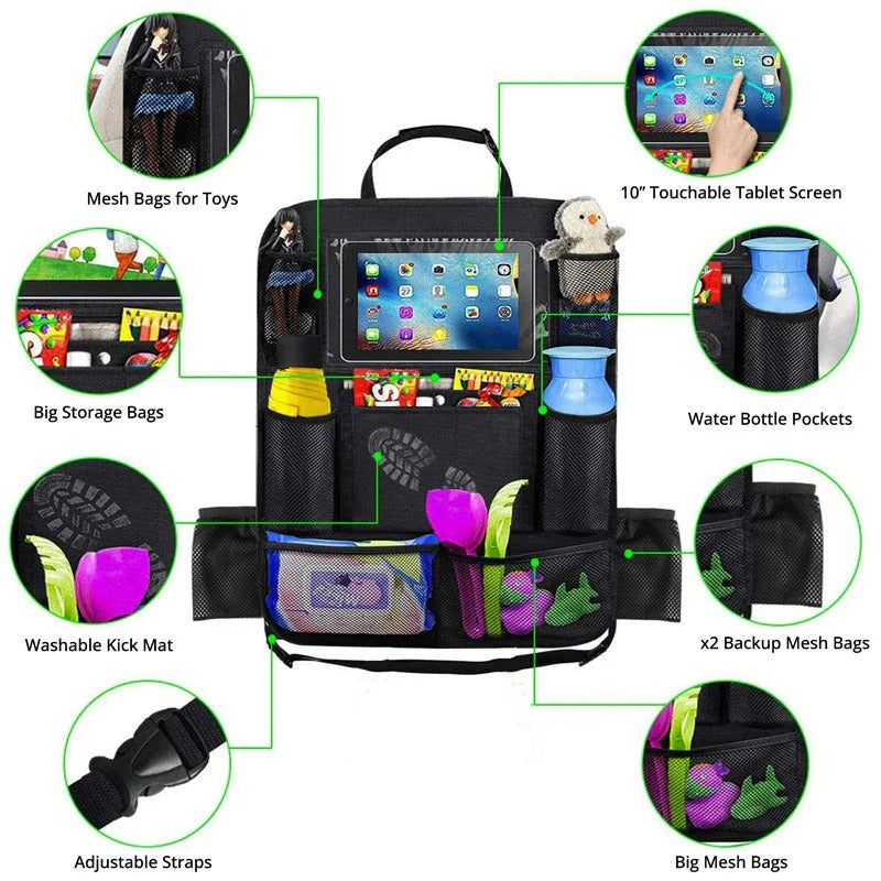 Car Back Seat Storage with Multiple Pockets