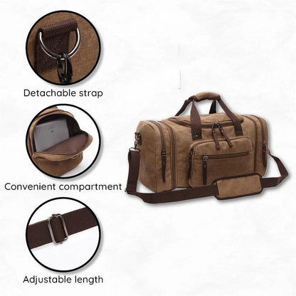 Spacious Cotton Travel Duffel Bag with Extra Room