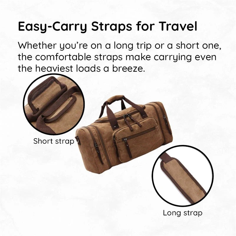 Spacious Cotton Travel Duffel Bag with Extra Room