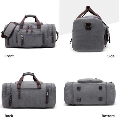 Spacious Cotton Travel Duffel Bag with Extra Room