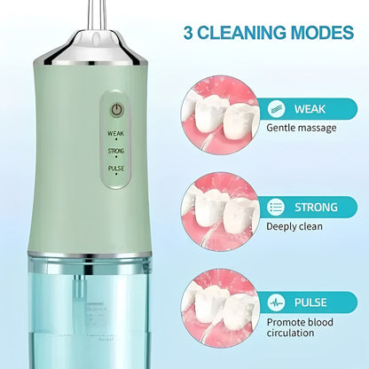 Compact Travel Water Flosser with Interchangeable Tips