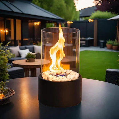Compact Outdoor Fire Pit with Lid and Poker - Ortekor