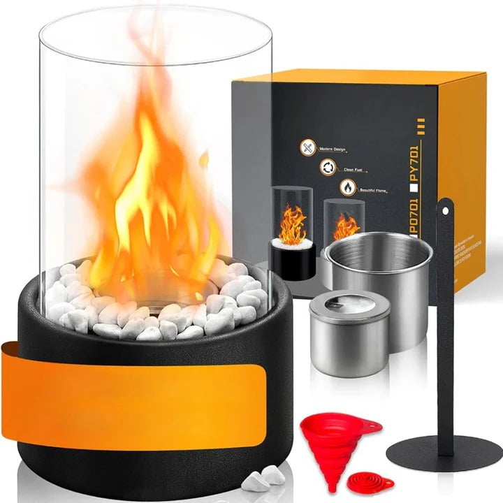 Compact Outdoor Fire Pit with Lid and Poker
