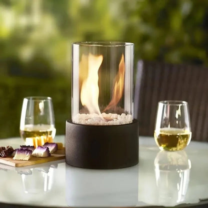 Compact Outdoor Fire Pit with Lid and Poker