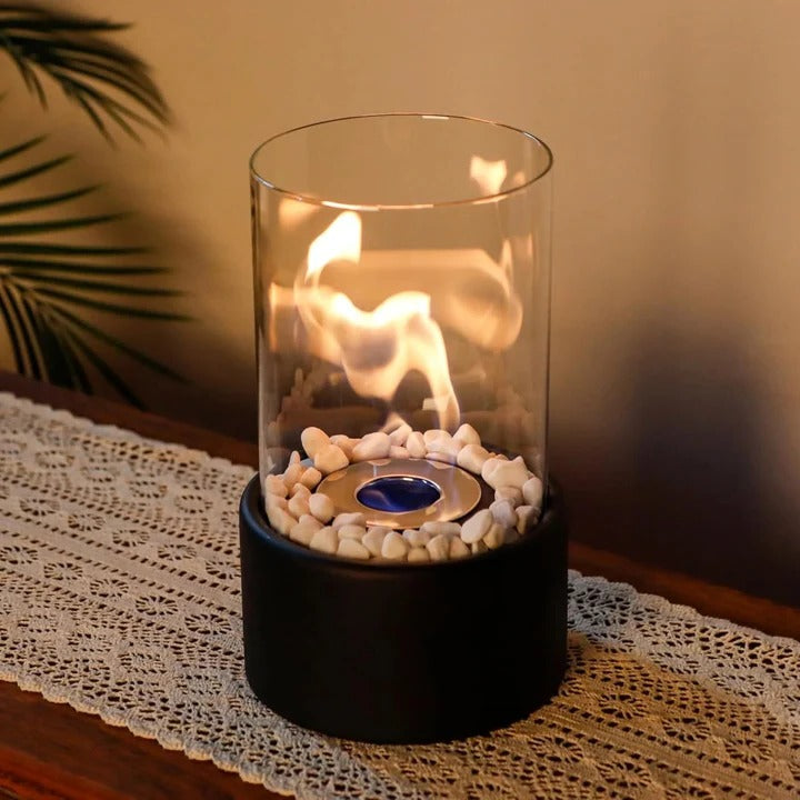 Compact Outdoor Fire Pit with Lid and Poker