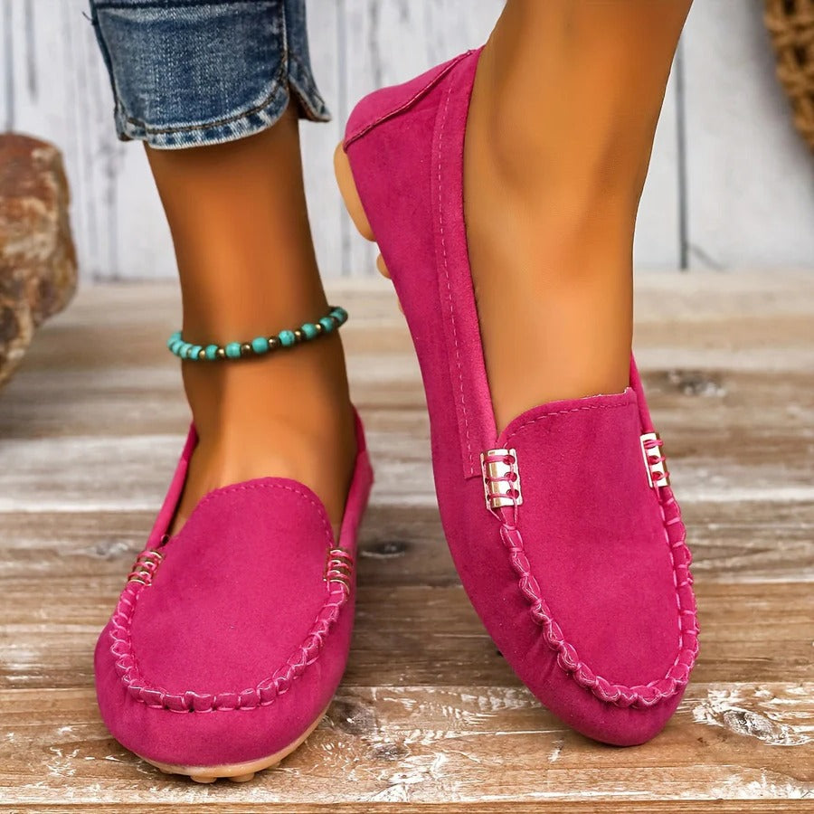 Comfortable Women's Faux Leather Slip On Loafers