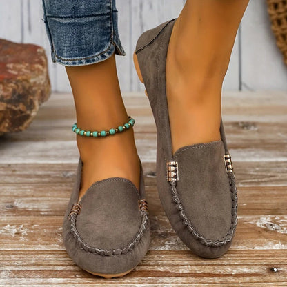 Comfortable Women's Faux Leather Slip On Loafers