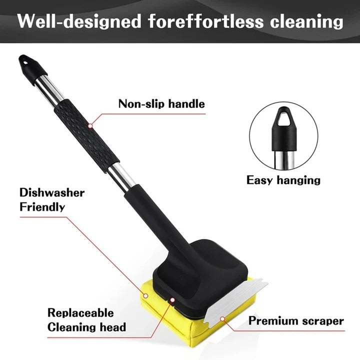 Barbecue Grill Cleaner Brush with Metal Scraper