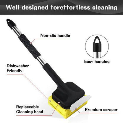 Barbecue Grill Cleaner Brush with Metal Scraper