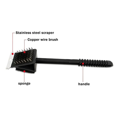 BBQ Grill Cleaning Tool Kit with Scraper and Sponge