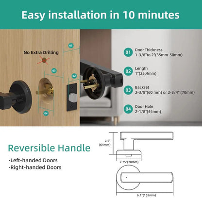 Biometric Digital Door Lock with Built-in Handle