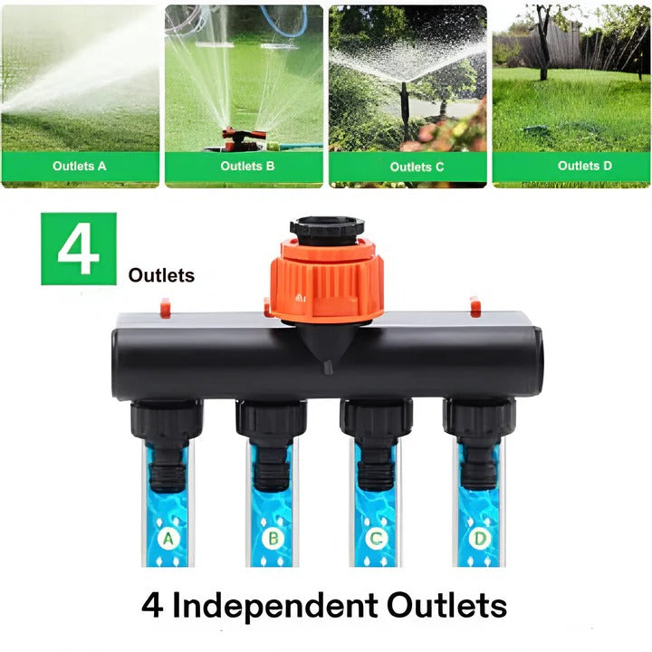 Multi Port Brass Hose Connector for Outdoor Watering