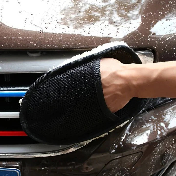 Premium Microfiber Auto Cleaning Towel with Stretchy Wrist Strap
