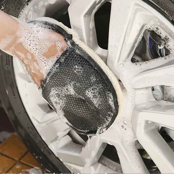 Premium Microfiber Auto Cleaning Towel with Stretchy Wrist Strap
