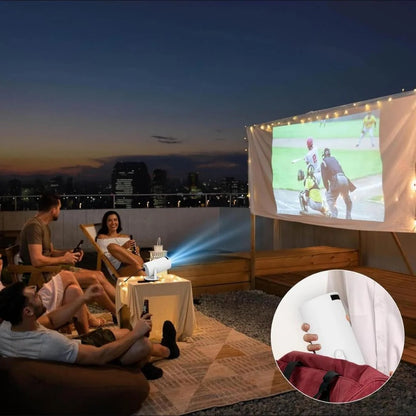 Compact 4K Home Theater Mini Projector with Big Screen