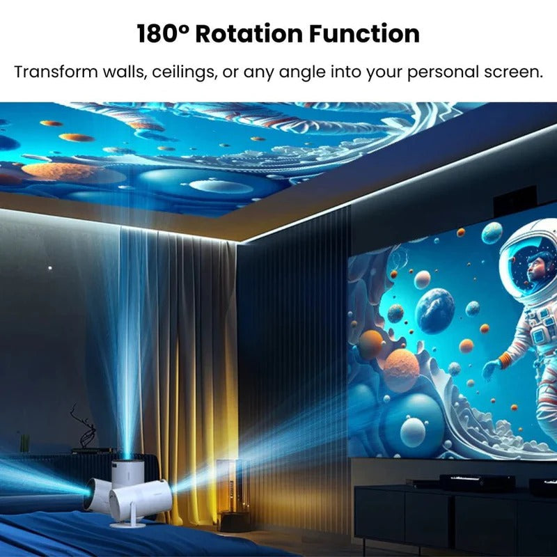 Compact 4K Home Theater Mini Projector with Big Screen