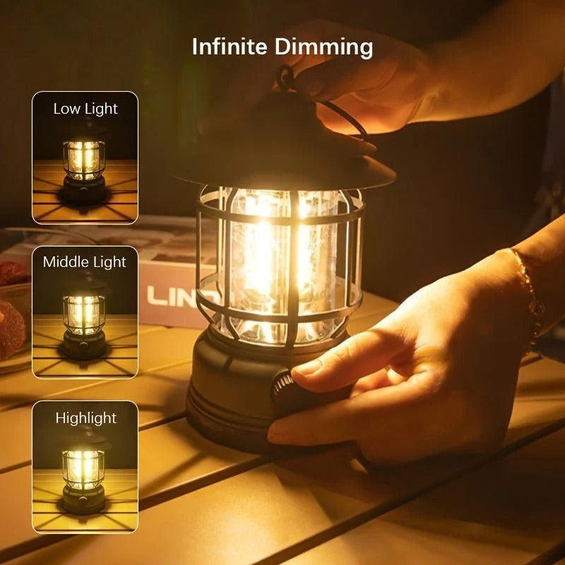 Compact Rechargeable Camping Lantern with Adjustable Brightness