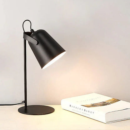 Rustic Metal Bucket Table Lamp with Pastel Shade