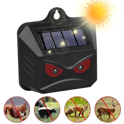 Outdoor Pest Repellent Ultrasonic Solar Device, 2 Pack