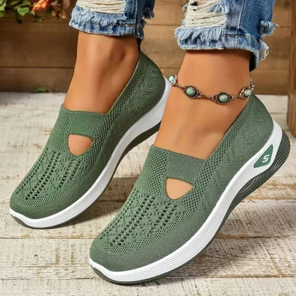 Women's Lightweight Airy Running Shoes with Comfy Insoles - Ortekor