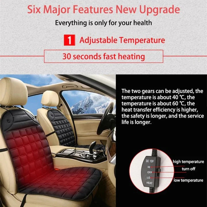 Heated Car Seat Cushion with Thermostatic Control