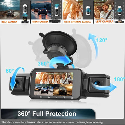 HD Dual Camera Car Dash Cam with Night Vision Wi-Fi