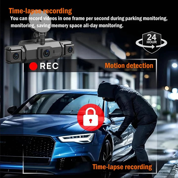 HD Dual Camera Car Dash Cam with Night Vision Wi-Fi