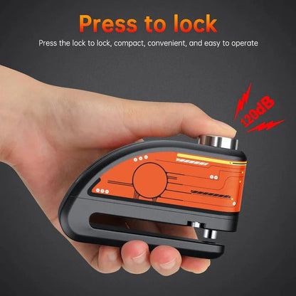 Anti-Theft Motorcycle Brake Lock with Alarm System