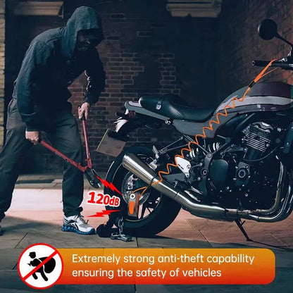 Anti-Theft Motorcycle Brake Lock with Alarm System