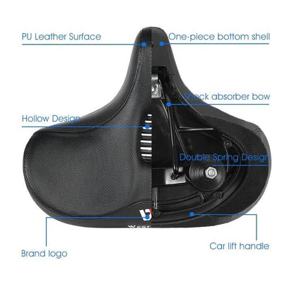 Comfortable Cushioned Bike Seat with Back Support