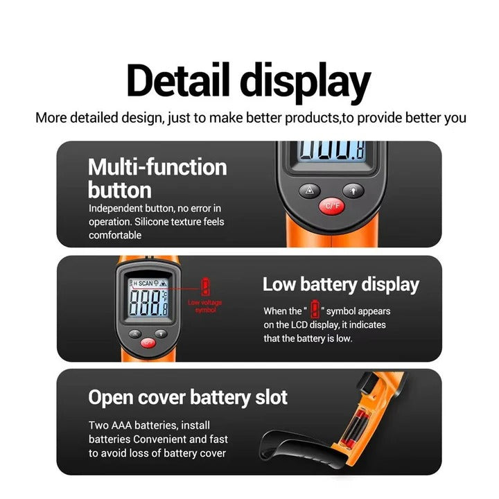 Accurate Digital Non Contact Infrared Thermometer Gun