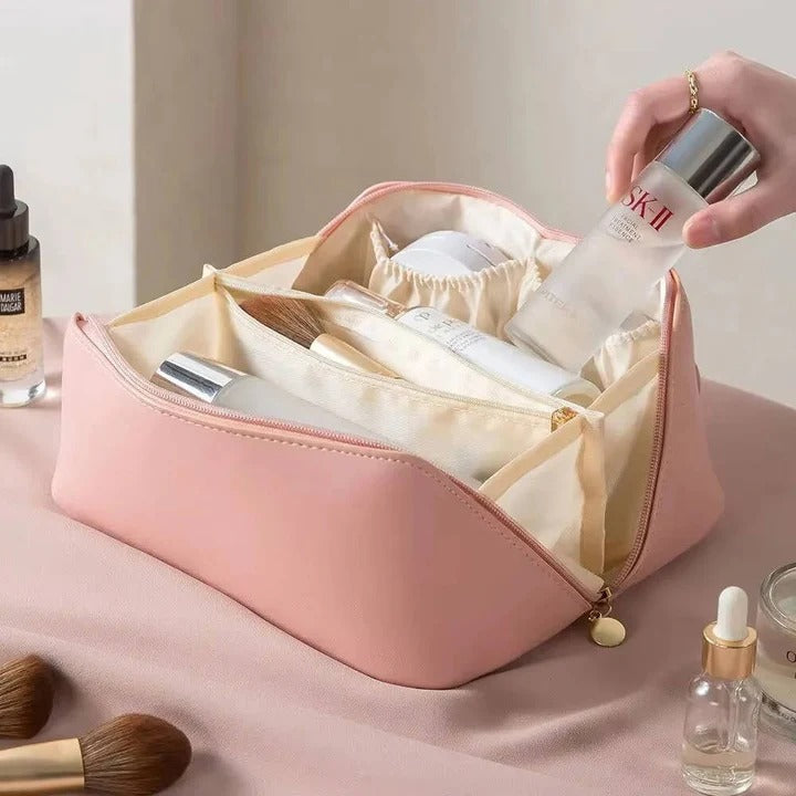Large Cosmetic Storage Pouch with Many Pockets