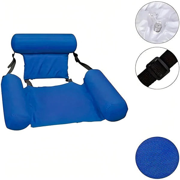 Comfortable Pool Float with Back Support and Cup Holder