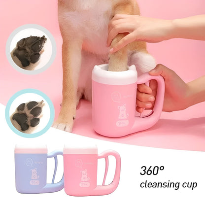 Easy Clean Dog Paw Washer with Soft Bristles