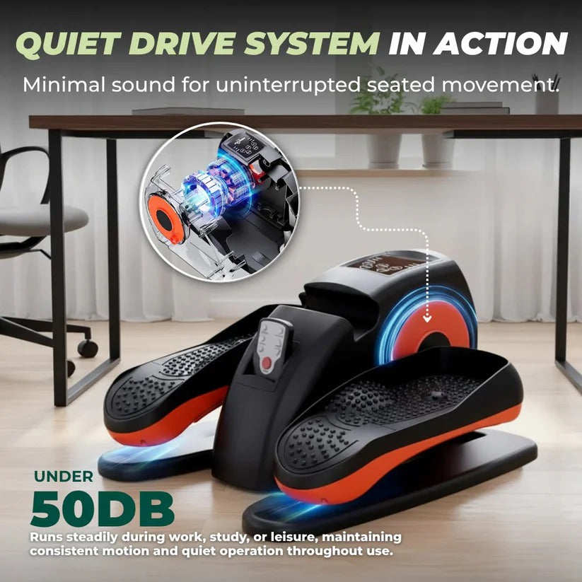 Compact Under-Desk Fitness Cycler with LCD Display & Remote Control | Ultra-Quiet Design for Active Workdays